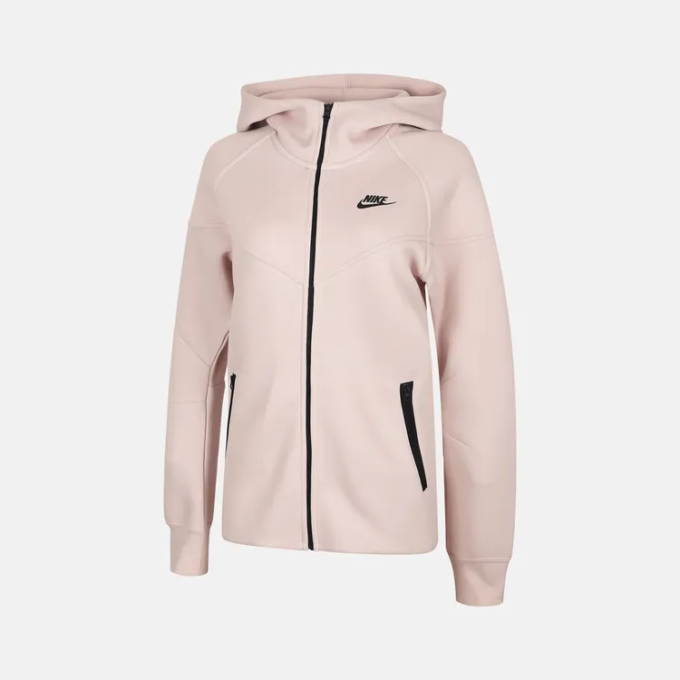 NIKE耐克双旦女子时尚运动服NSW TCH FLC针织连帽外套FB8339-667