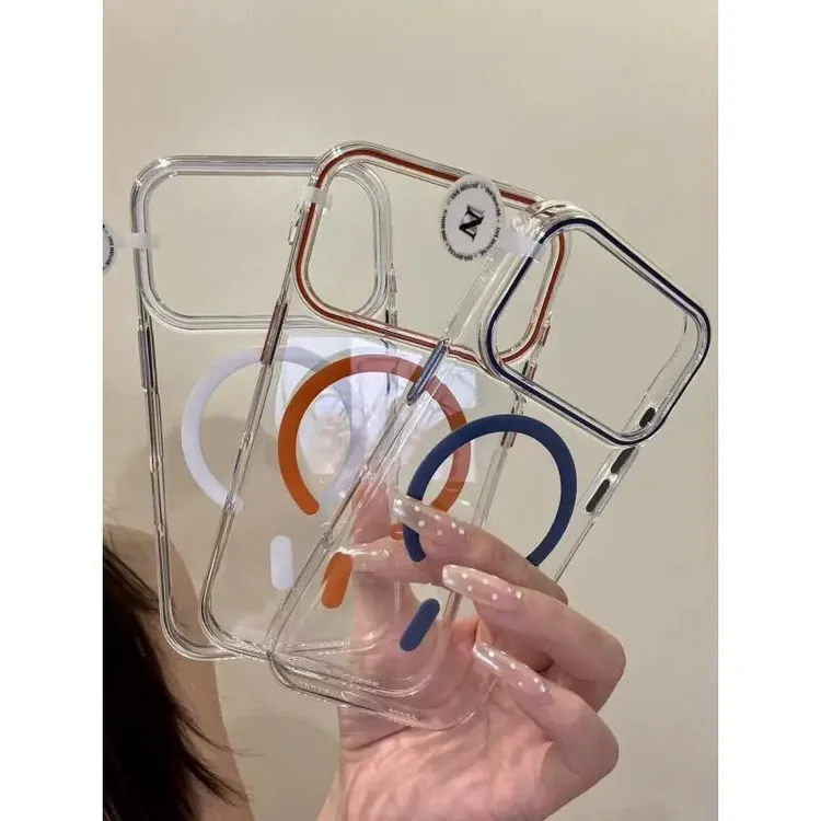 高级简约ins透底问号磁吸适用iphone17promax苹果15pro手机壳14新