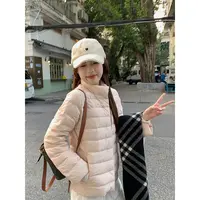 乌77轻薄型立领排骨羽绒服女春修身显瘦内胆短款休闲通勤保暖外套