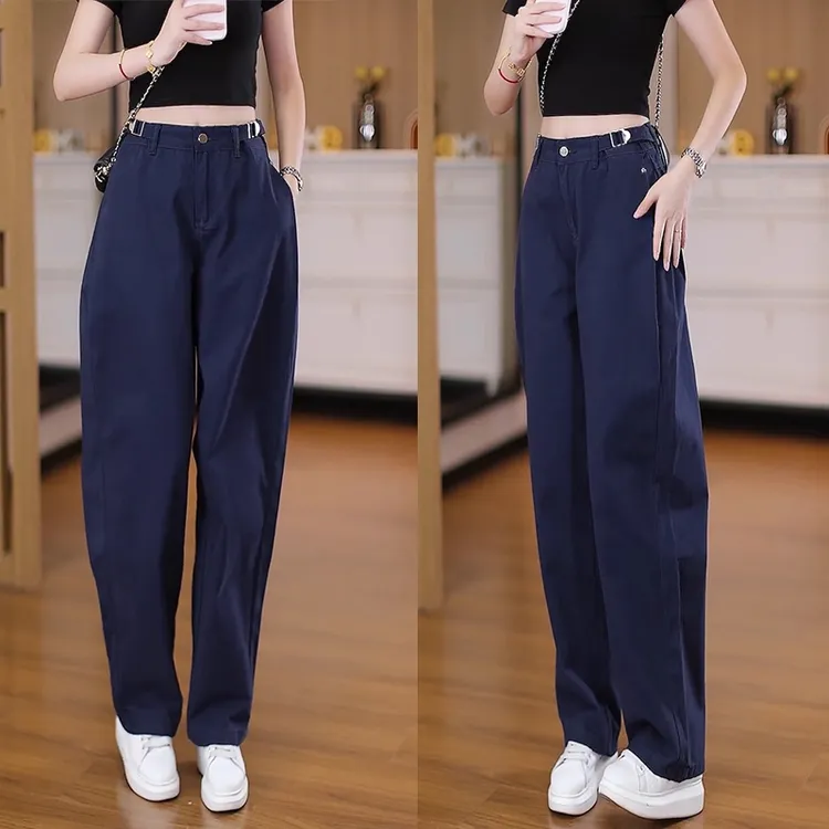休闲棉弯刀工装裤女2025早秋新款宽松显瘦今年流行窄版阔腿香蕉裤