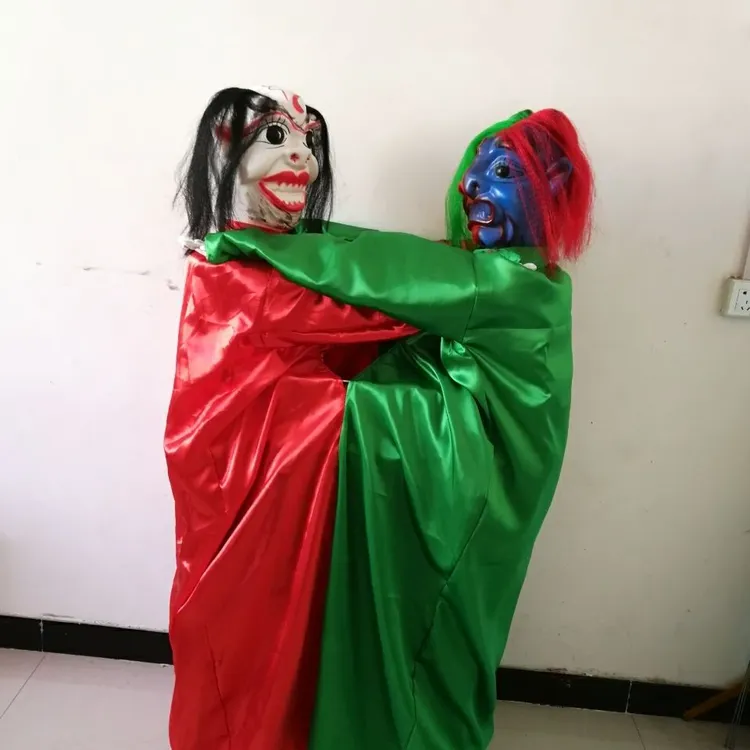 二鬼摔跤演出道具夫妻摔跤二人打架传统社火表演用品