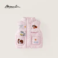 MOMOCO女童25冬季新款儿童时尚洋气格子棉马甲77880115003