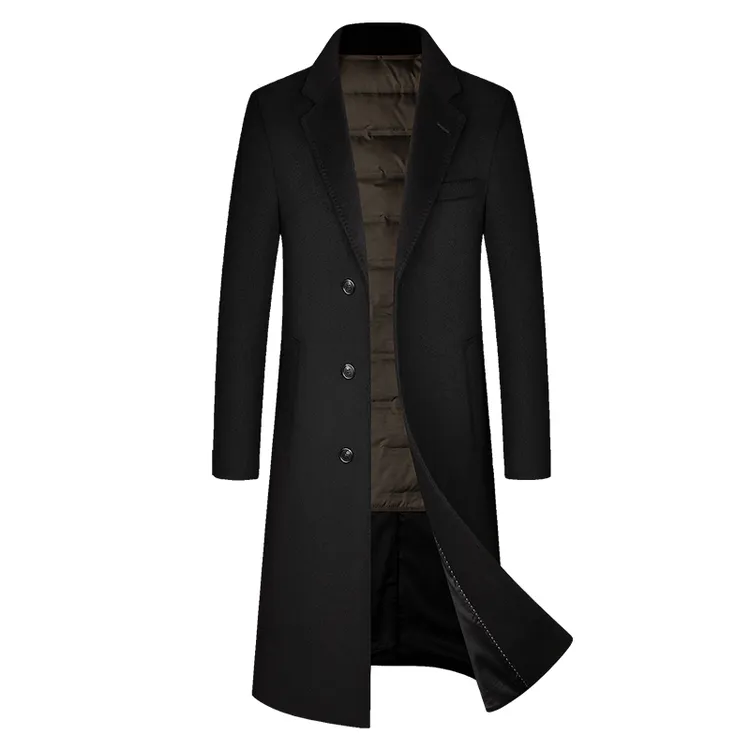 ED高端款男士羊毛呢大衣外套冬季中长款毛呢大衣商务休闲羊毛大衣