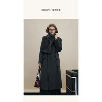 【达人专属】法曼萱骆驼绒双面呢大衣女2025冬外套DY2194