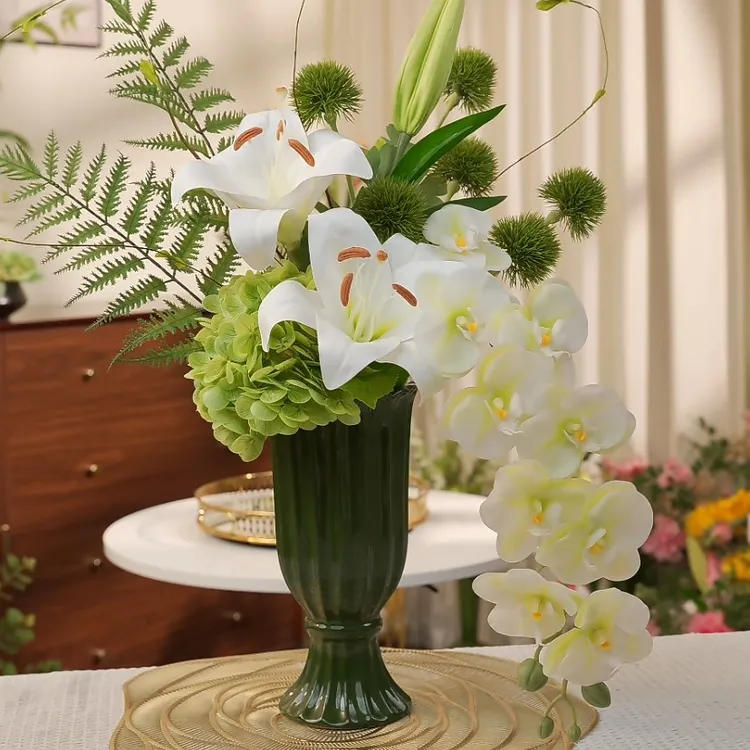 【绿妍】设计师花束仿真花套装家居装饰摄影摆件餐桌玄关电视柜摆件
