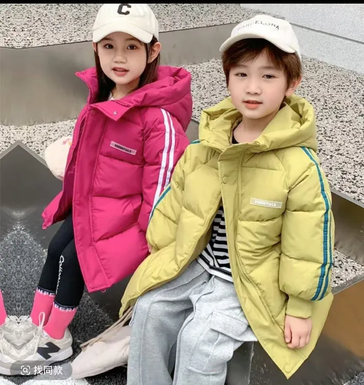 2025秋冬新款儿童中长款棉服男童女童中小大童加厚棉衣童装外套潮