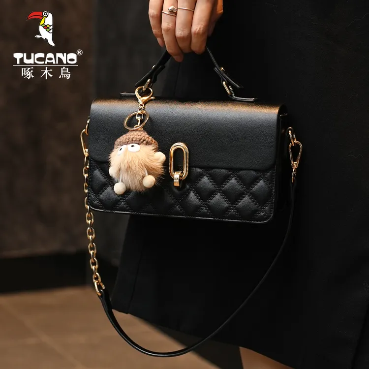 真皮爆款【现货】啄木鸟女士包包2025新品春夏时尚百搭单肩包斜挎包