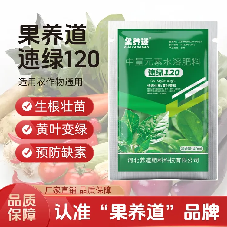 果养道速绿120叶面肥叶绿素氨基酸叶面肥绿叶提苗生根壮苗增厚绿