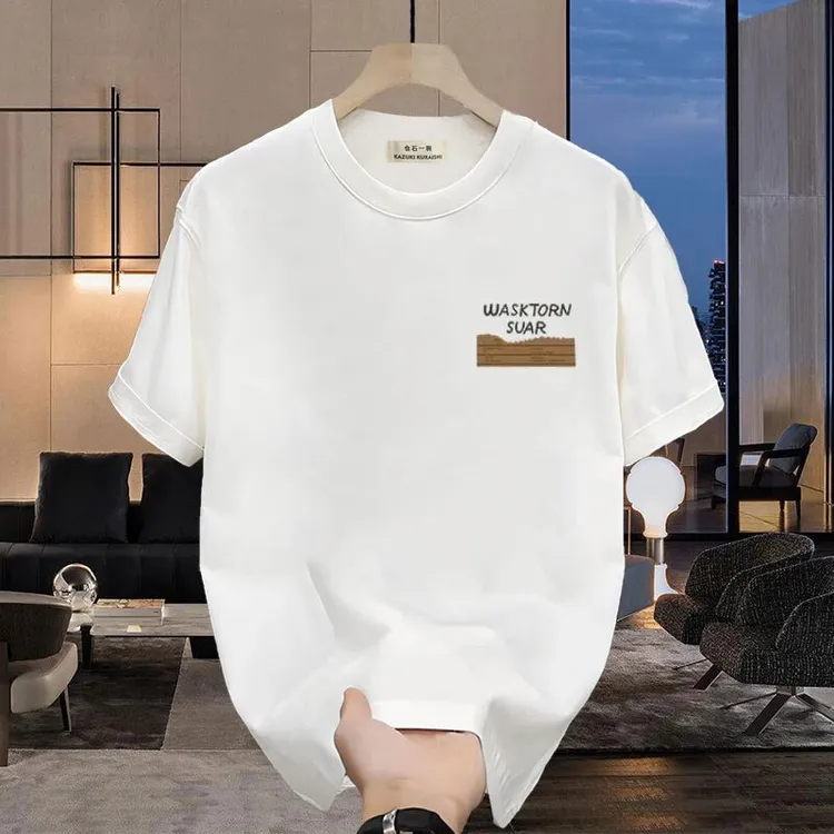 仓石一树高端设计感2025夏季新款短袖体恤男圆领时尚休闲轻奢痞帅