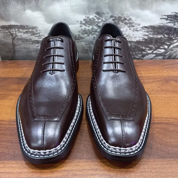 进口沉船皮固特异挪威缝英伦风男士真皮商务正装牛津鞋通勤新郎鞋