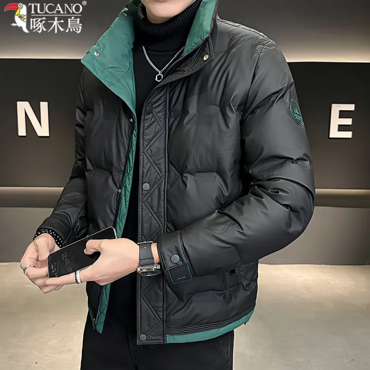 TUCANO/啄木鳥短款立领羽绒服男士时尚休闲潮流保暖立领韩版外套