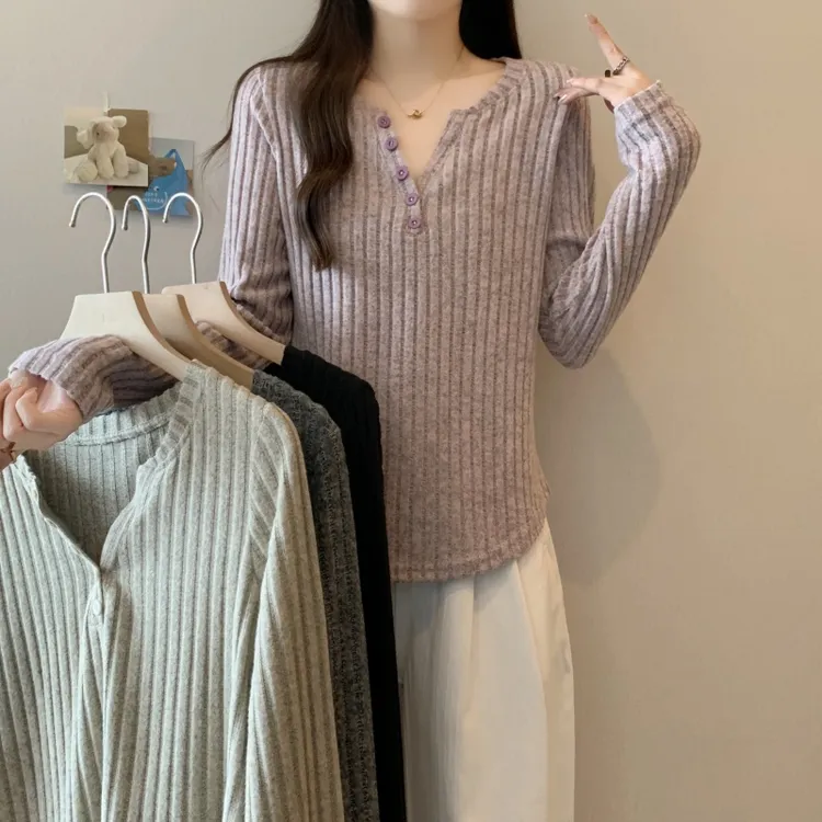 大码女装2025秋冬新款胖MM设计显瘦百搭气质小众洋气长袖上衣2239