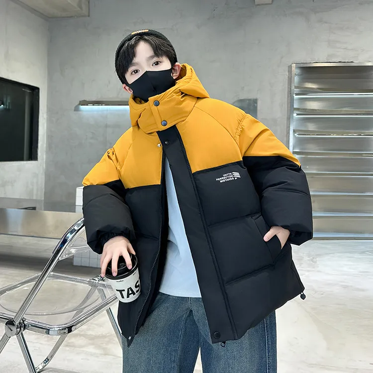 男童棉衣儿童冬装外套2025新款保暖神器中大童棉服潮加绒派克服