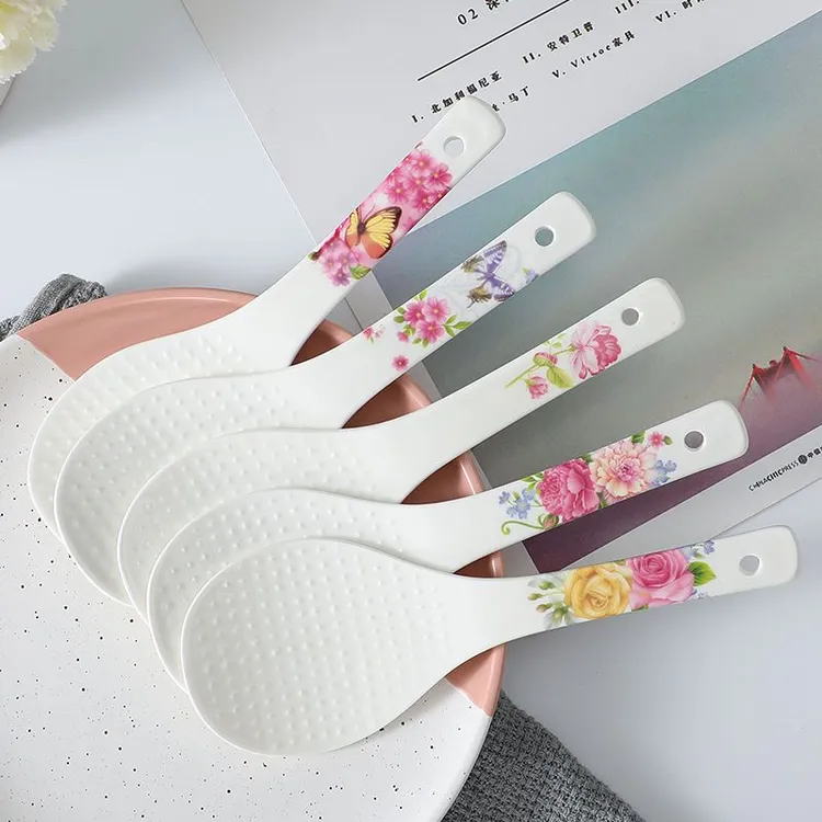 景德镇骨瓷米饭铲陶瓷饭勺创意家用饭铲子不粘饭易清洗光滑不伤锅