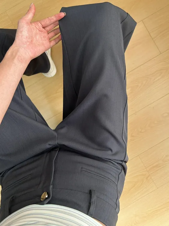 西装裤高级感垂感灰色裤子女款休闲裤大码胖mm显瘦窄版直筒裤西裤