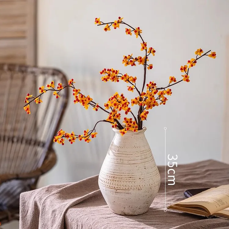 掬涵高级新中式南蛇藤仿真花寓意发财果装饰艺术摆件侘寂禅意【荐】