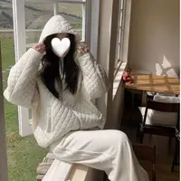 云朵棉服～菱格连帽宽松保暖ins显瘦棉服外套慵懒风