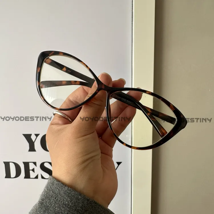 25新款大猫眼镜框/素颜眼镜显脸小网红复古超轻圆脸黑框眼镜架