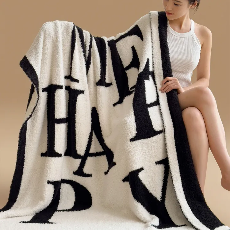 雯雯妈-首发！【卡米拉】双层半边绒针织毯毛毯云般柔软双面暖绒