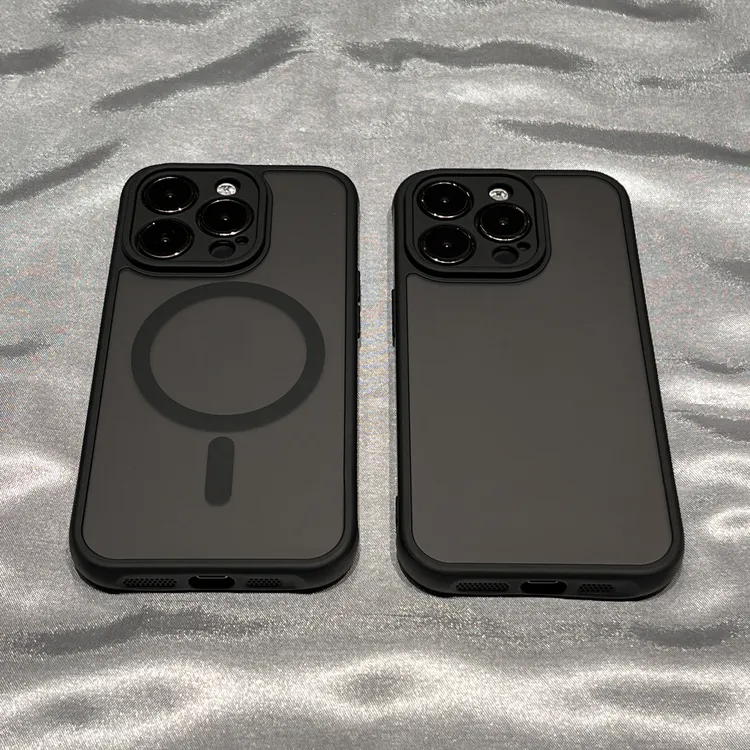 ZMGX新款磨砂黑色适用苹果17手机壳iPhone16全包15promax磁吸14套
