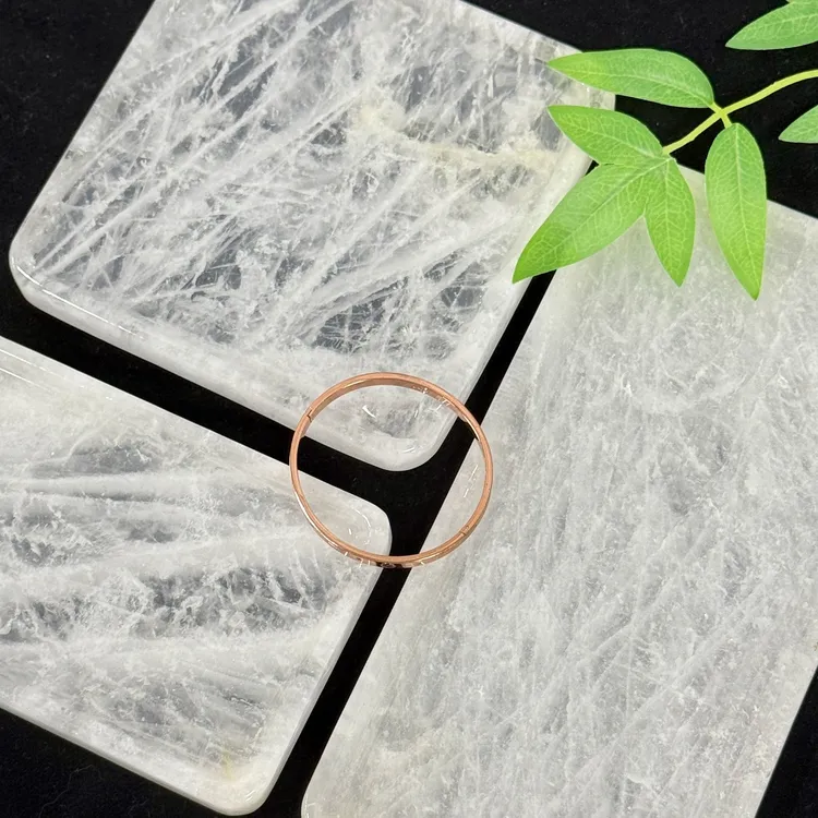 天然白水晶收纳托盘轻奢客厅茶几水晶托盘软装搭配好物推荐装饰品