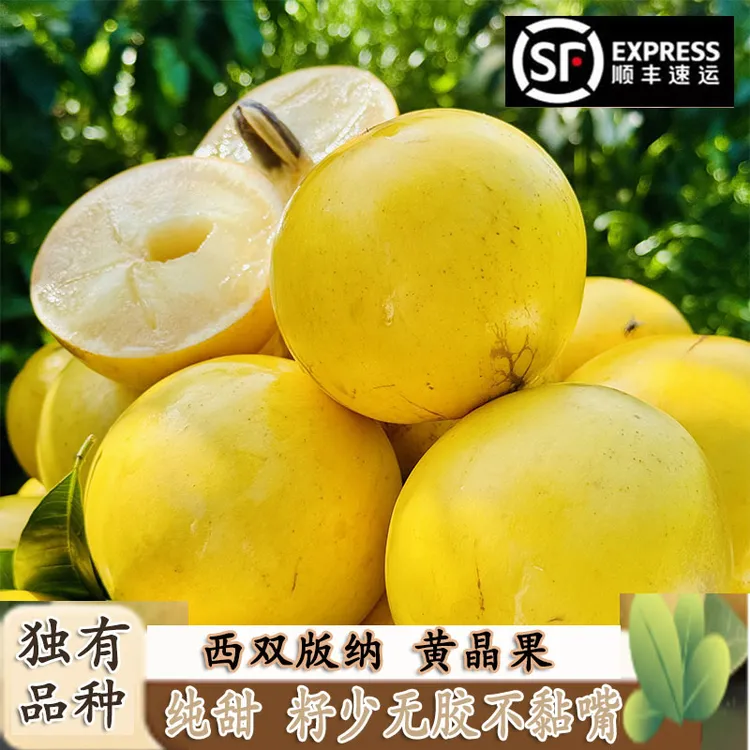 【顺丰包邮】西双版纳牛奶黄晶果鲜甜多汁新鲜美味优质好吃皮薄清甜