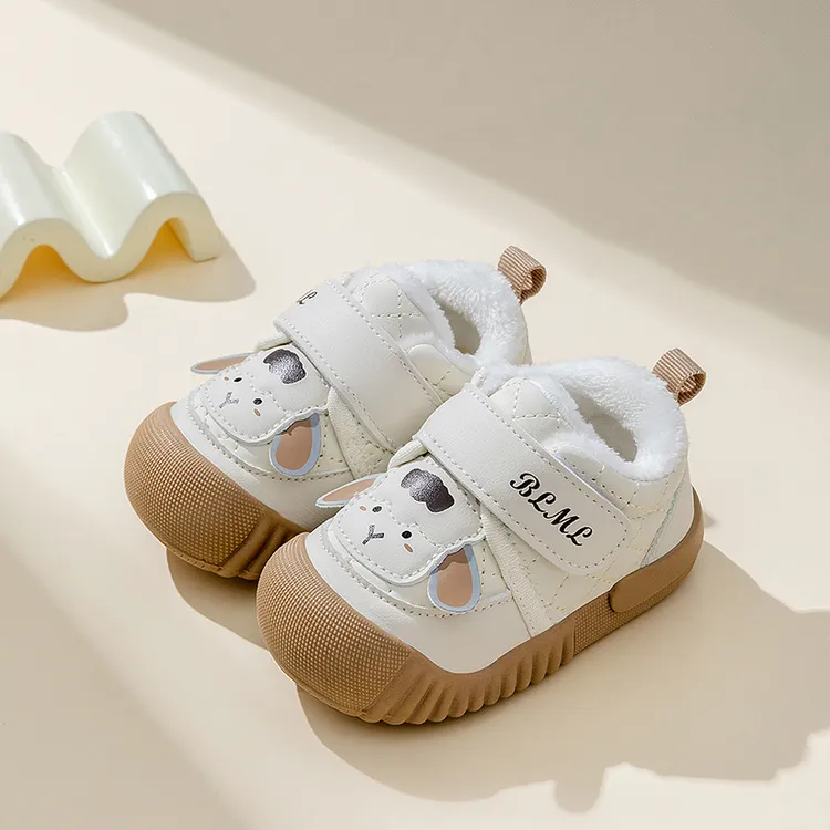 Ginofu防滑魔术贴学步鞋男女宝秋冬加棉机能鞋软萌童鞋小童鞋