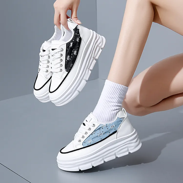 DIETIYA/蝶缇娅厚底小白鞋2025爆款春季百搭休闲运动圆头学生板鞋