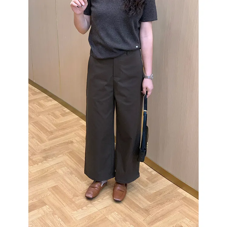 WenWen小个子韩版早秋新款时尚百搭九分直筒裤显瘦显高裤子4271