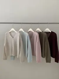 【素简.650185反季特价】秋冬新款上新开衫显瘦马海毛时尚针织衫