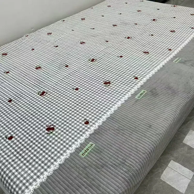 【牛奶绒】榻榻米床盖大床大炕盖防滑机洗绗缝加大不跑不滑双面夹棉