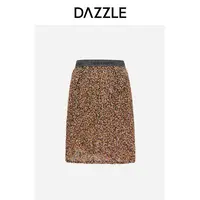DAZZLE地素气质彩色重工珠片刺绣短裙2D3S20359