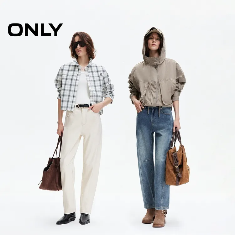 ONLY2025秋季新款松弛慵懒感中腰男友裤九分裤牛仔裤女|125349023