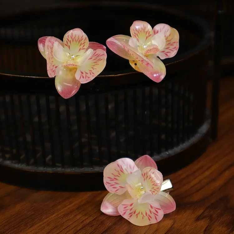 【红藤杖】|小蝴蝶兰| 热缩U钗发夹清新汉服配饰国风发饰日常超仙