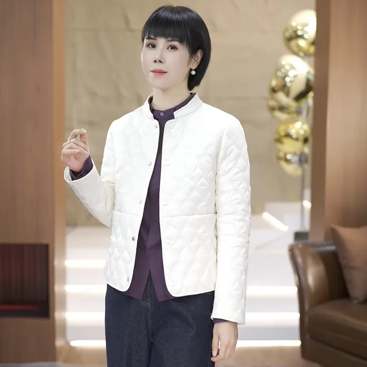 【渲渲推荐】DF-02706秋季时尚休闲分割线格子棉服