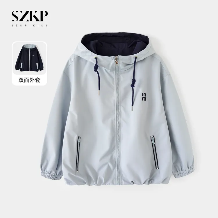 SZKP秋季新款女童休闲连帽上衣中大童时尚洋气儿童外套BGYQ553040
