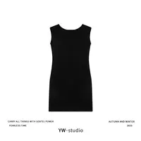 YUWEI/定制 琥珀流光风弹力修身宽肩版型收腰设计中裙 FG04D01