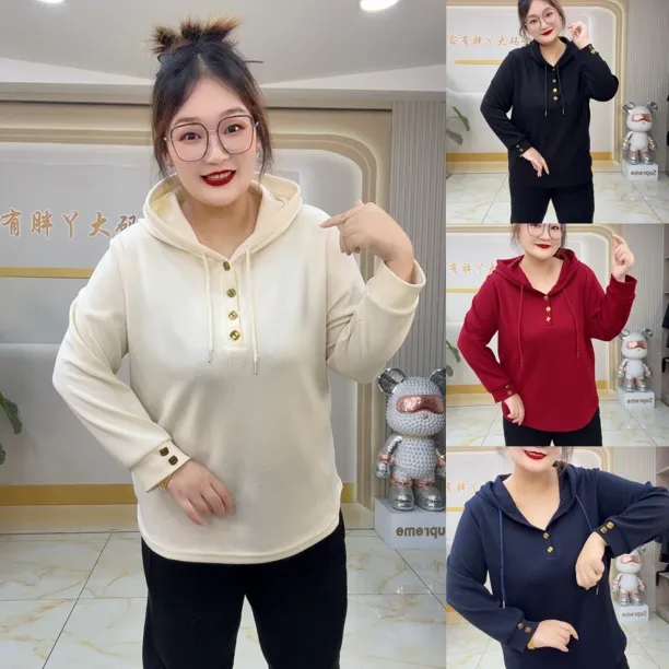 7136连帽显瘦百搭卫衣