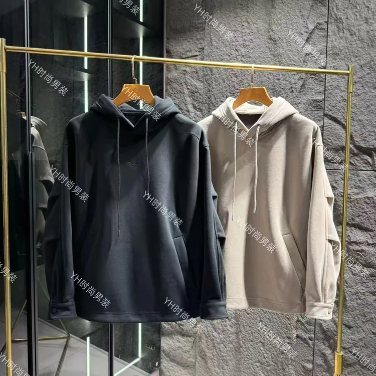秋季新款时尚潮流重磅简约连帽套头外套宽松潮牌休闲百搭情侣上衣