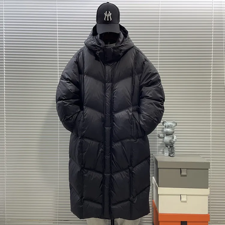 极寒保暖过膝长款羽绒服男款爆款冬季新款连帽加厚防寒服男士外套