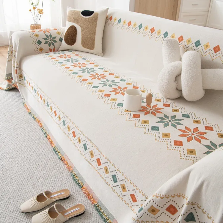 波西米亚沙发盖布2026新款四季通用雪尼尔防猫抓坐垫子防滑全盖巾