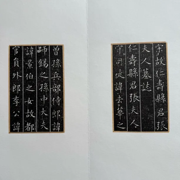 宋代张夫人拓片. 共十四页. 张植书丹. 霍奕刊.
