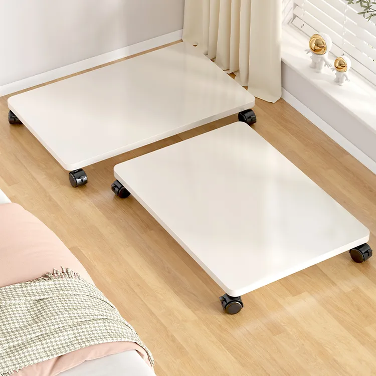 可移动收纳箱底座带滑轮置物架桌下主机托盘花架万向轮打印机托架