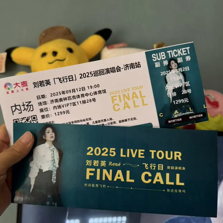 刘若英演唱会纸质纪念票定制