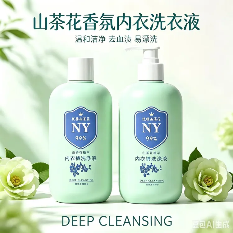 【2瓶装】山茶花香内衣裤洗衣液去血渍温和手洗除味留香内衣液商品图