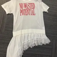 熙薇【锦之华裳】夏季新款蕾丝时尚休闲女士百搭白色拼接上衣H3515