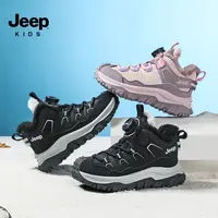 jeep女童棉鞋儿童加绒运动鞋2025冬季新款防水大棉鞋子保暖雪地靴