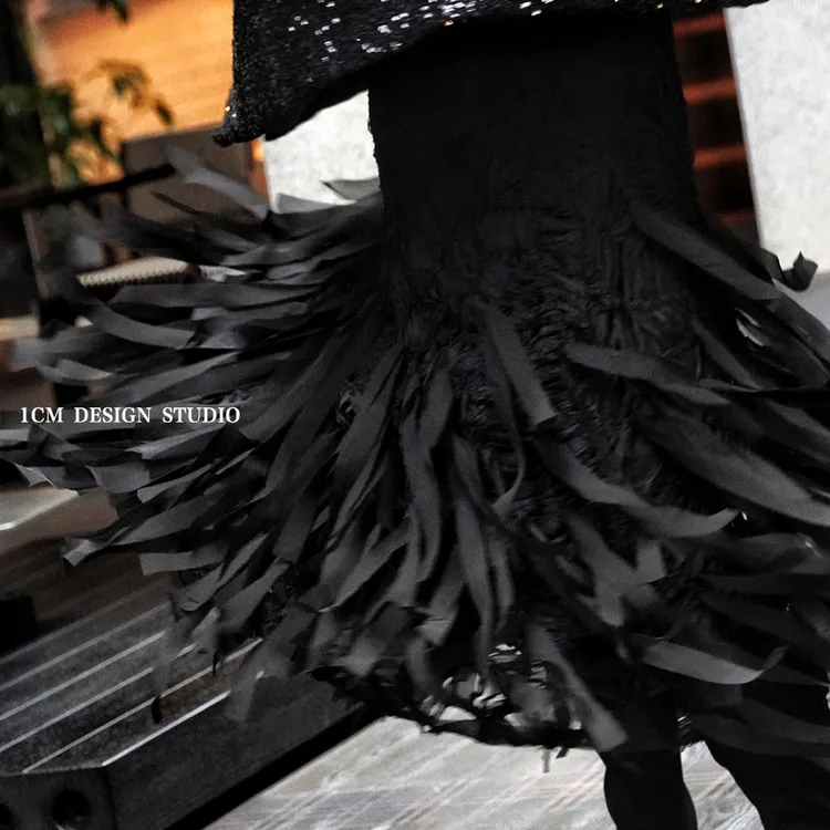 【奕.设计师女装】原创设计师品牌2025秋季新款 手工编织流苏半裙