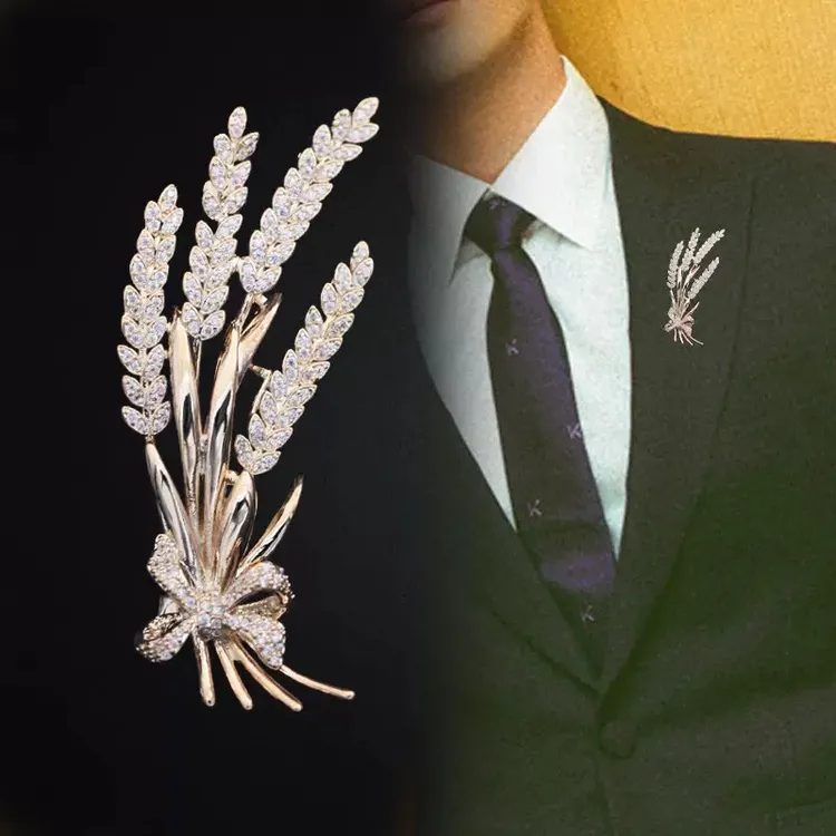 铜胸针 【穗穗平安】高档男士胸针轻奢大衣西装胸花外套婚礼别针男