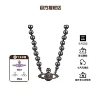 铜合金仿珍珠项链 西太后限定【土星系列】黑色土星锁骨链L2-5